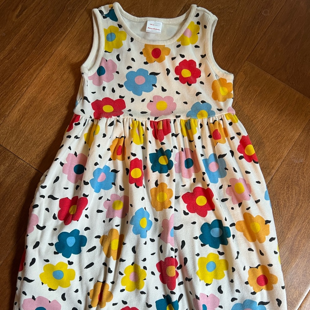 Hanna Andersson cotton knee length dress.